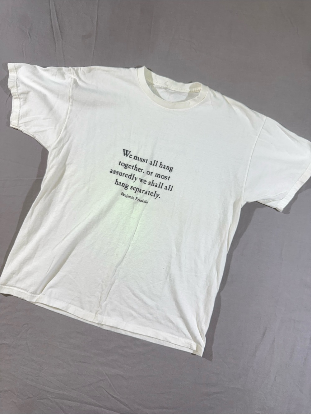 2004 Benjamin Franklin Quote Graphic T-Shirt